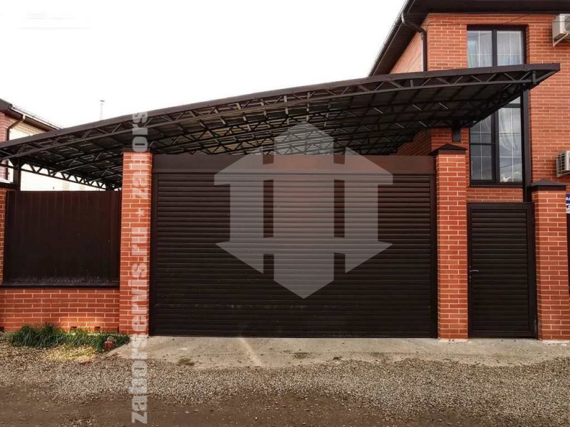 Навес для двух автомобилей пример 8