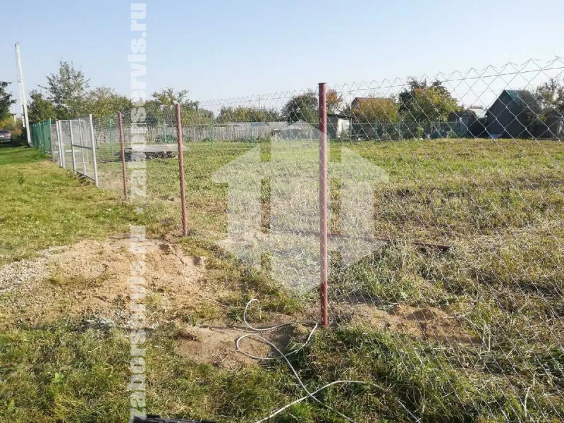 Забор из рабицы с проволокой 70 метров
