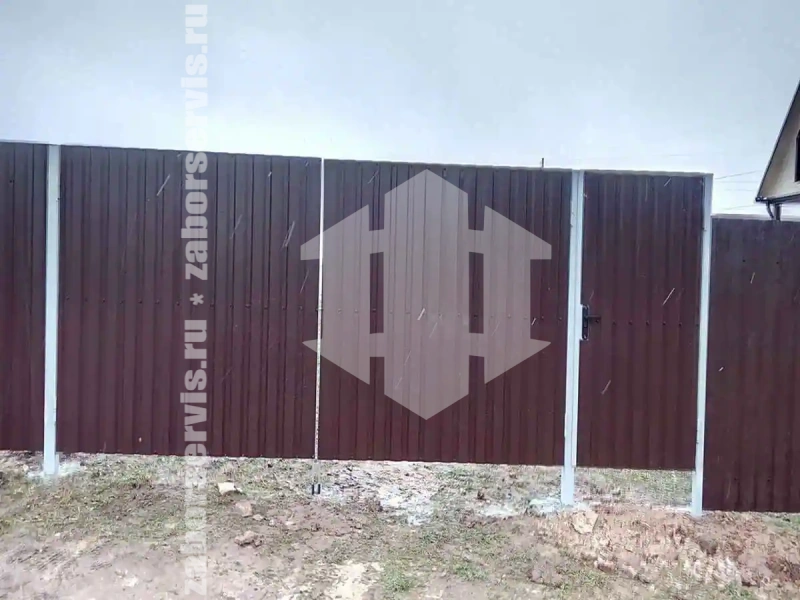 Забор из профнастила 48 метров