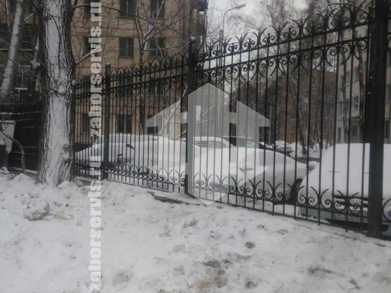 Металлический секционный кованый забор 100 метров