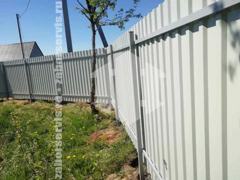 Забор из профнастила 66 метров