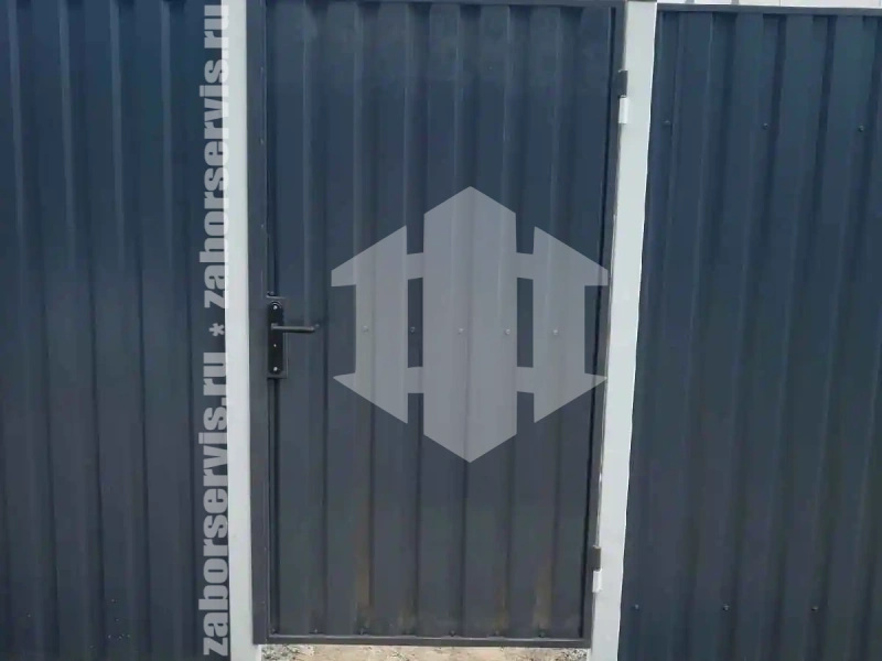 Забор из профнастила серый 100 метров