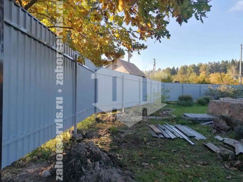 Забор из профнастила 95 метров