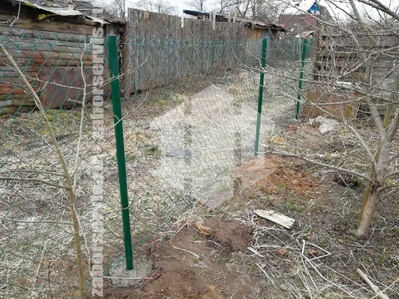 Забор из сетки рабицы с проволокой 45 метров