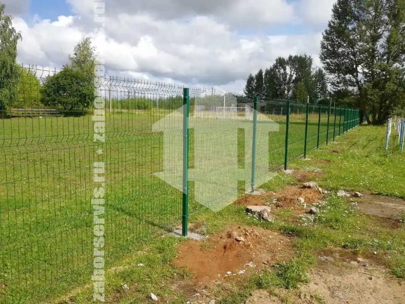 3Д забор с бетонированием столбов 70 метров