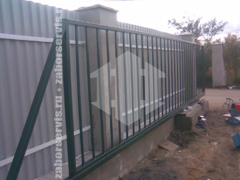 Сварные откатные ворота