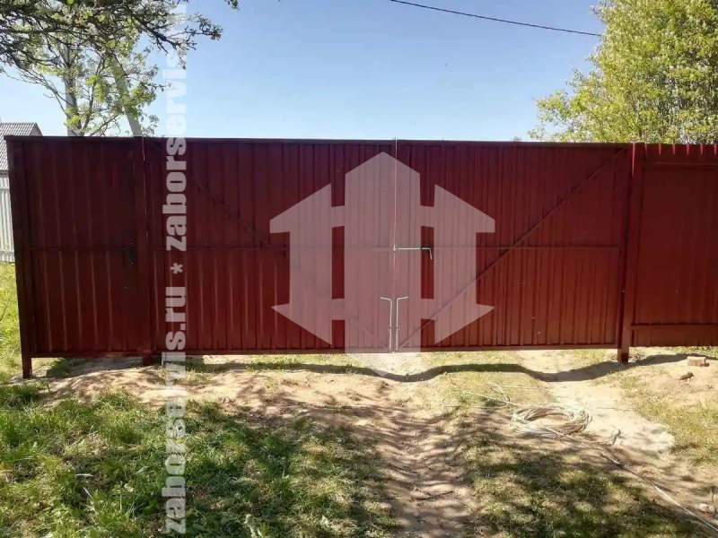 Забор из профнастила 66 метров