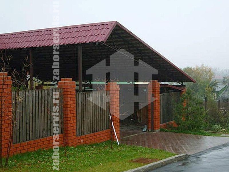 Прямой навес пример 6