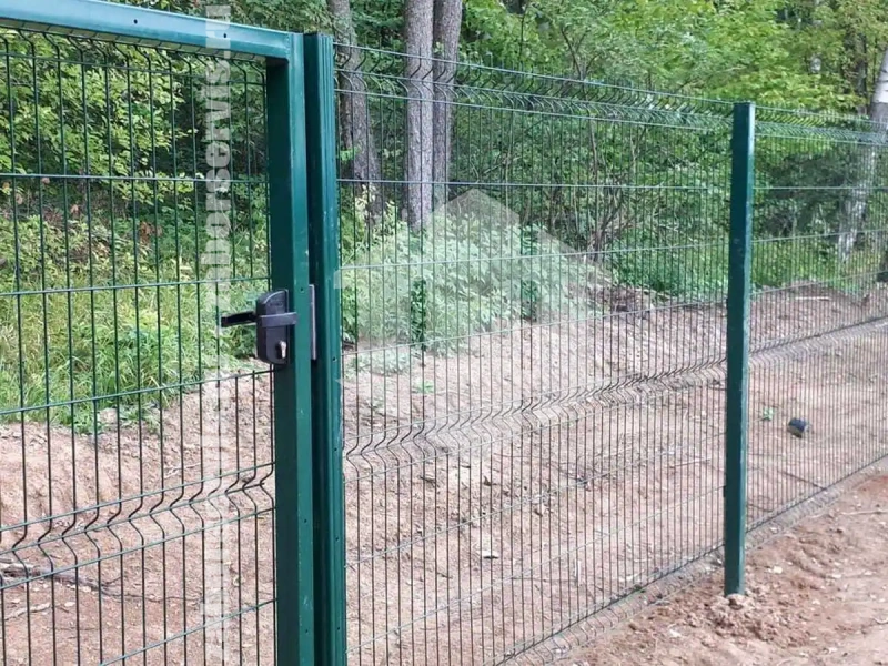 3Д забор на забивных столбах 70 метров